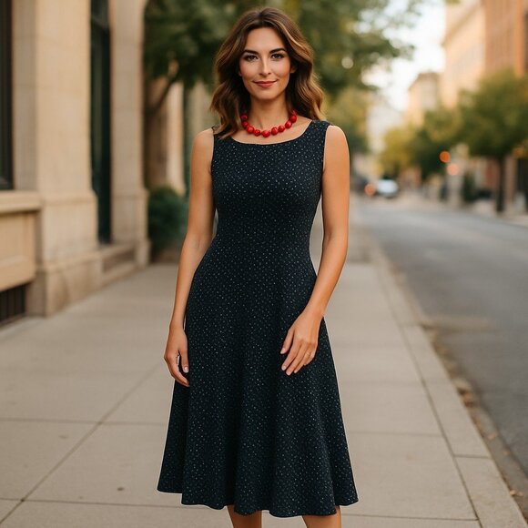 DANY Polkadot Black Skirt Set Made in Italy